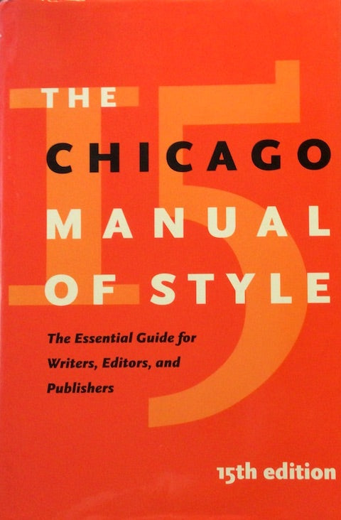 The Chicago Manual of Style, 15th ed.
